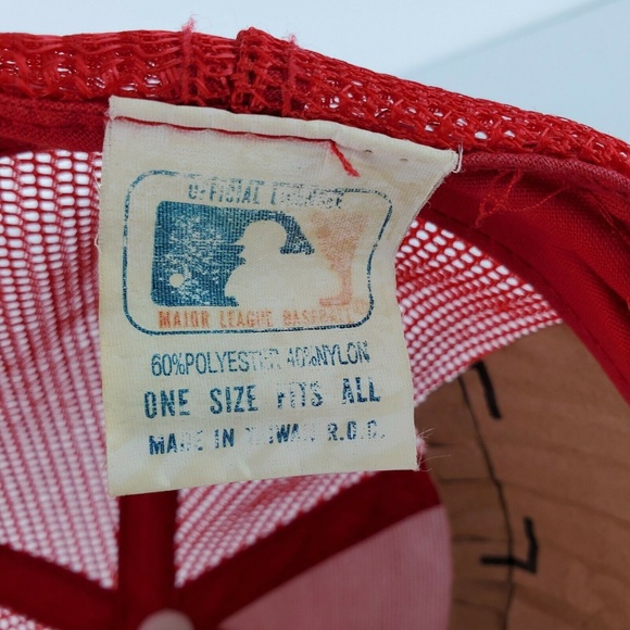 Vintage Cincinnati Reds Plain Logo Snapback Hat - Picture 5 of 6